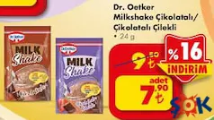 DR. OETKER MİLKSHAKE TOZ İÇECEK 24 G fiyat ve kampanya bilgisi